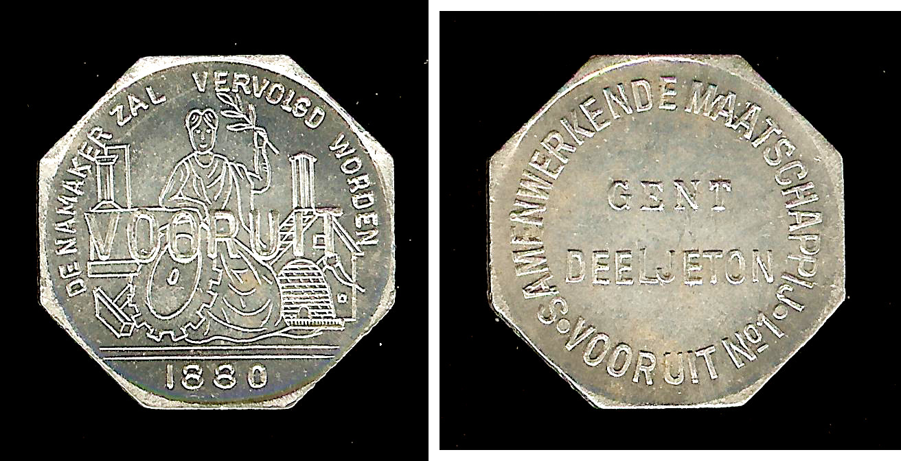 Belgium token 1880 BU